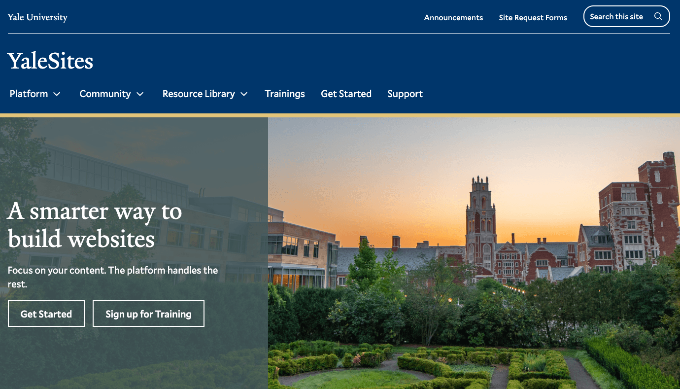 YaleSites Platform